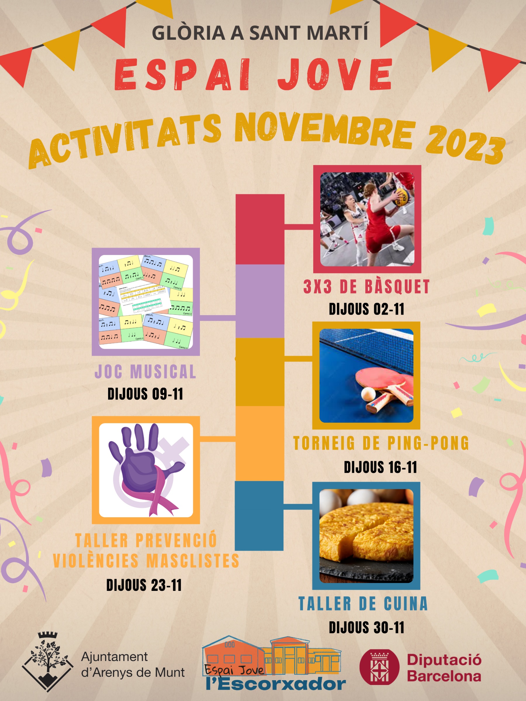 Activitats Espai Jove novembre 2023