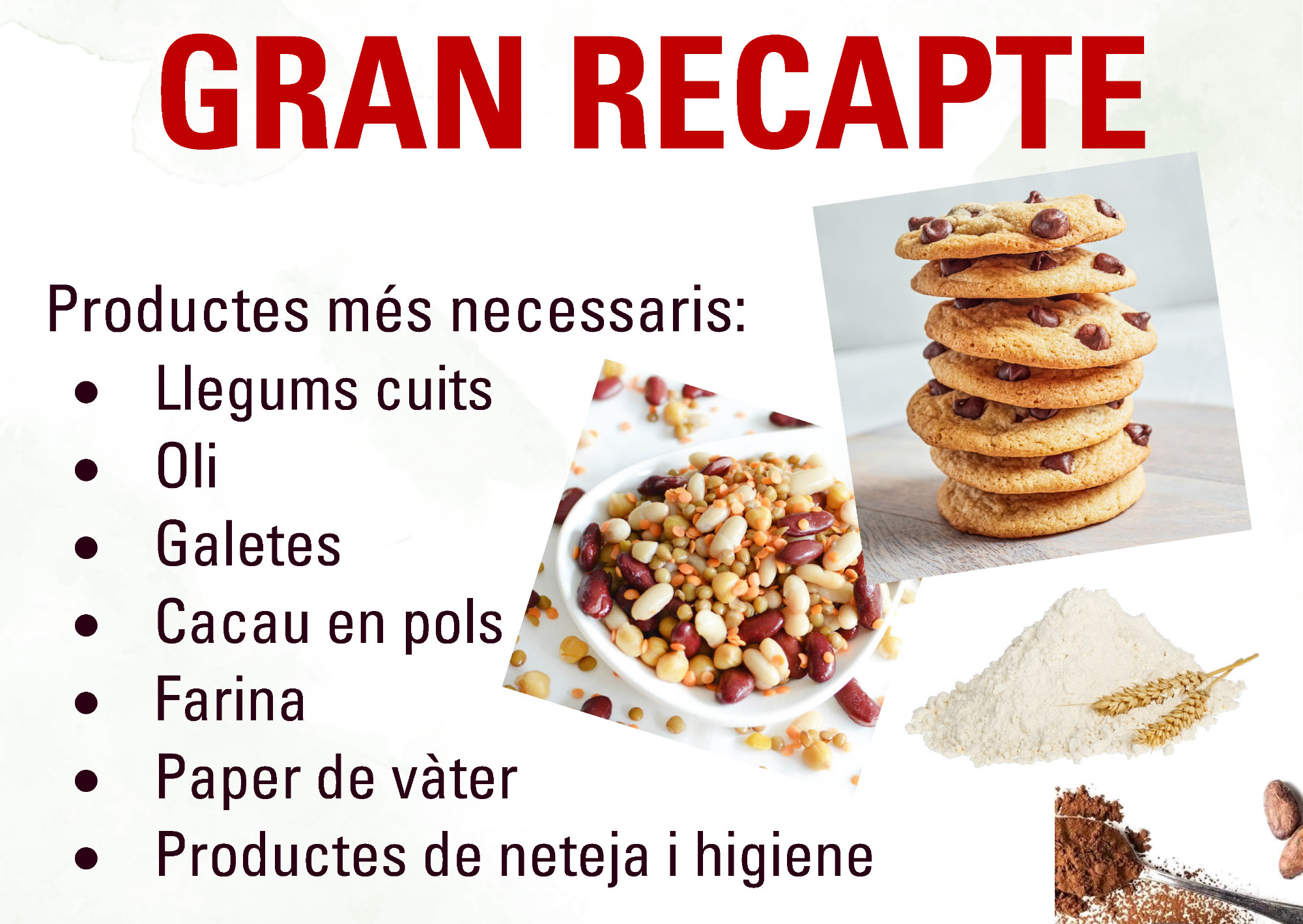 Gran Recapte d'aliments i productes bàsics aquest cap de setmana