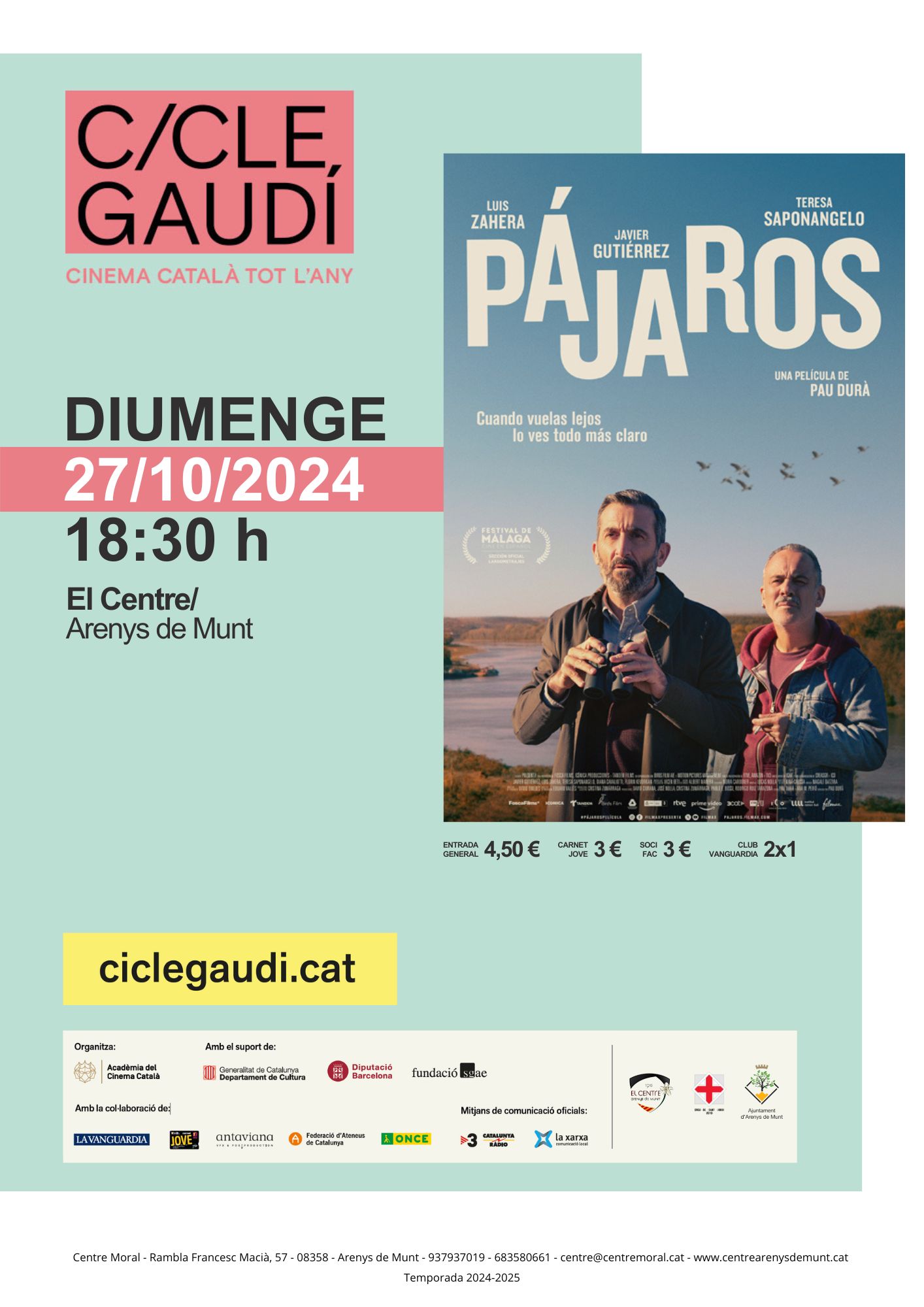 Cinema Cicle Gaudí: Pájaros