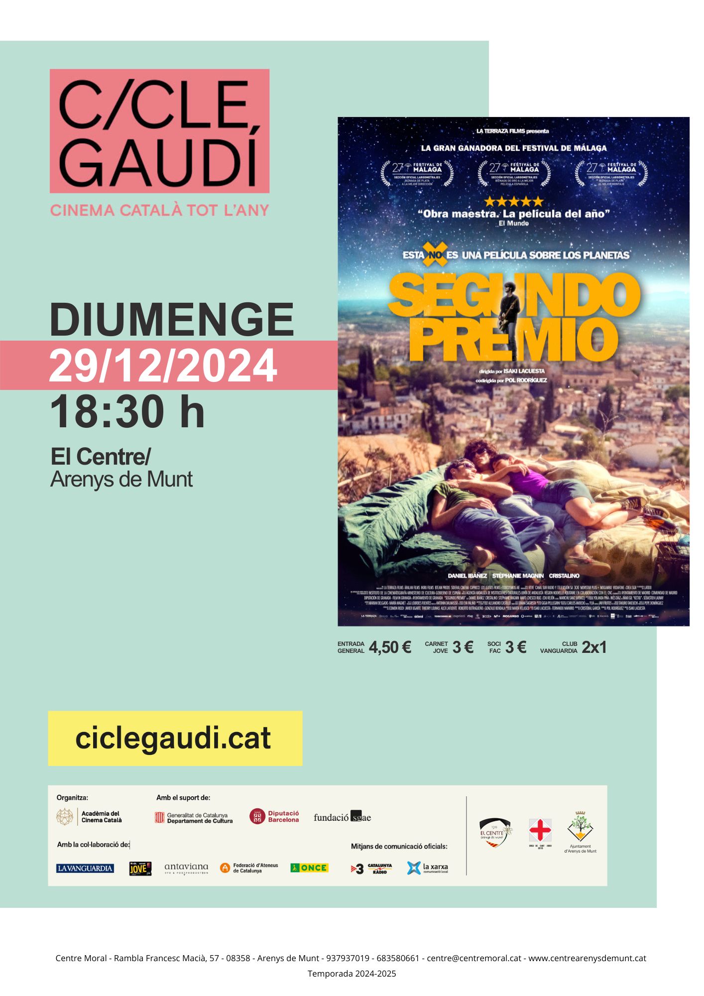 Cinema Cicle Gaudí: Segundo premio