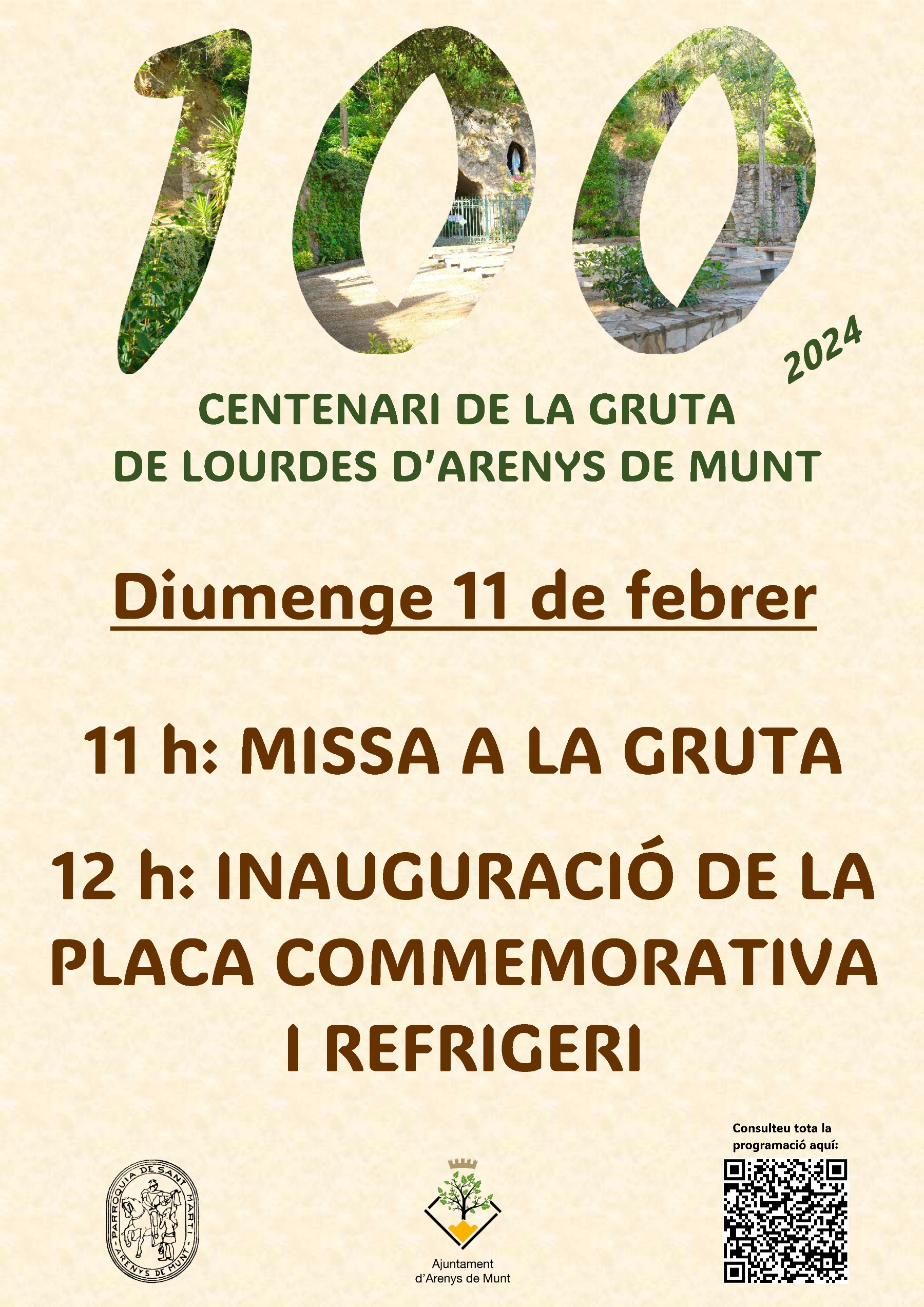 Cartell Centenari de la Gruta de Lourdes 24-02-11