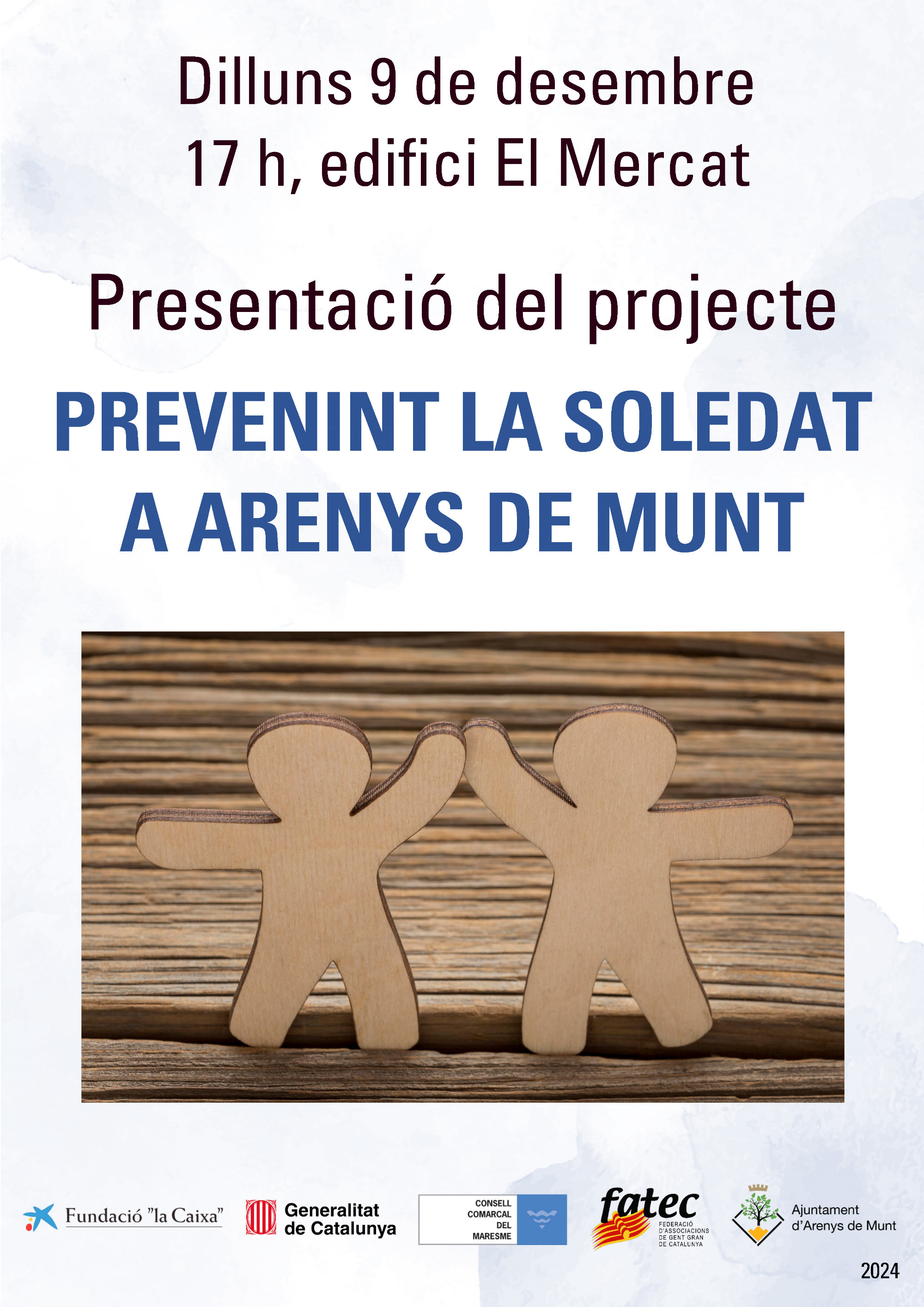 Cartell Presentació 'Prevenint la soledat a Arenys de Munt' 9-12-24