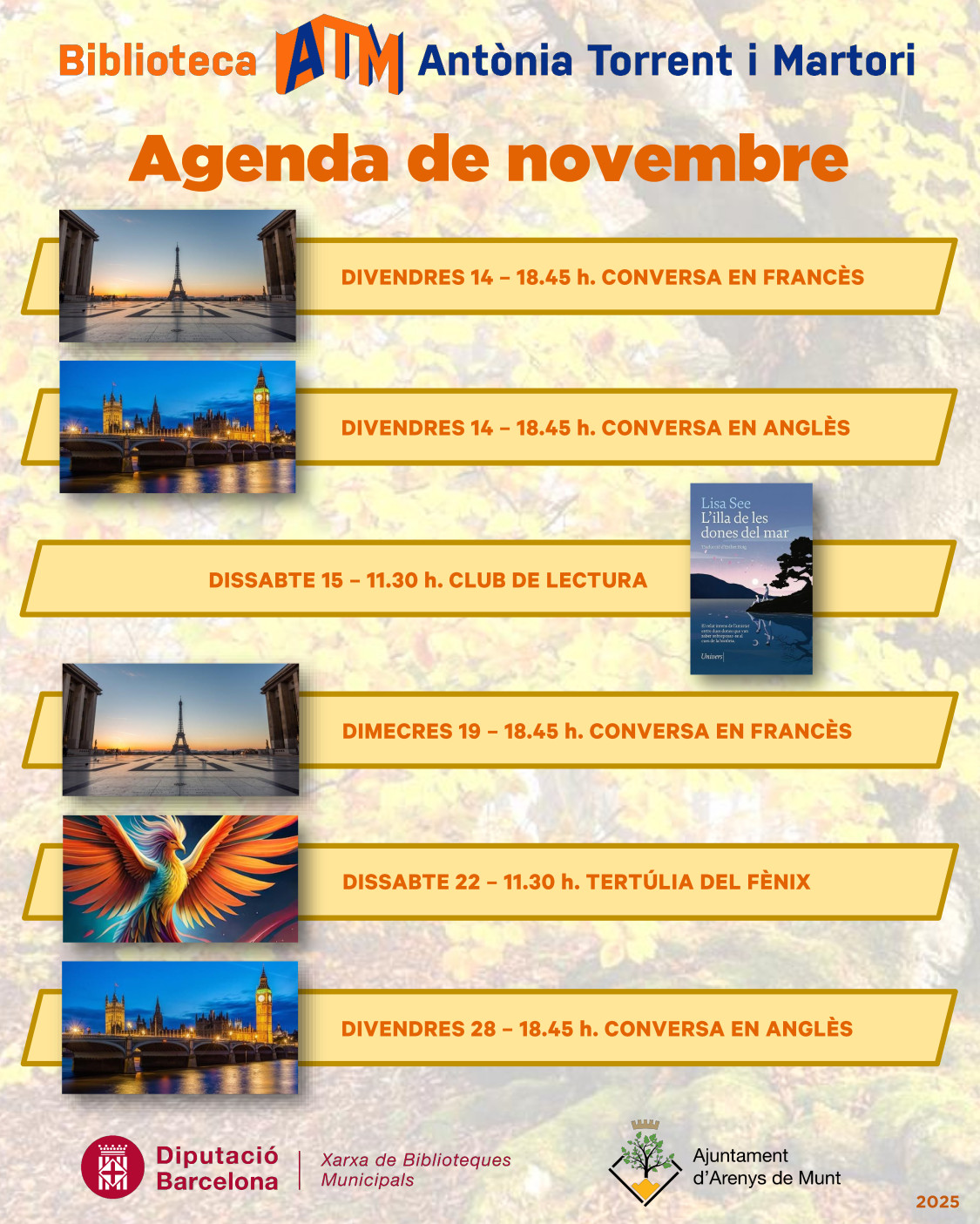 AGENDA BIBLIOTECA NOVEMBRE 2025 AGENDA BIBLIOTECA NOVEMBRE 2025