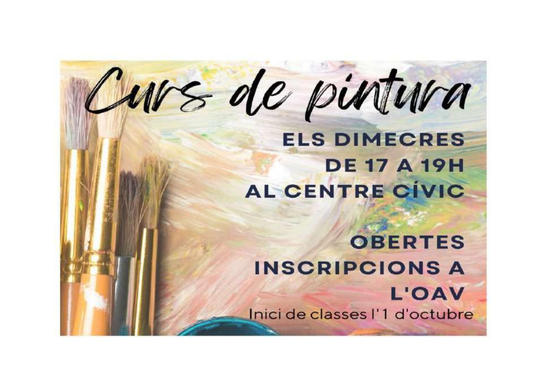 S'obre el període d??inscripcions del CURS DE PINTURA 2025-2026