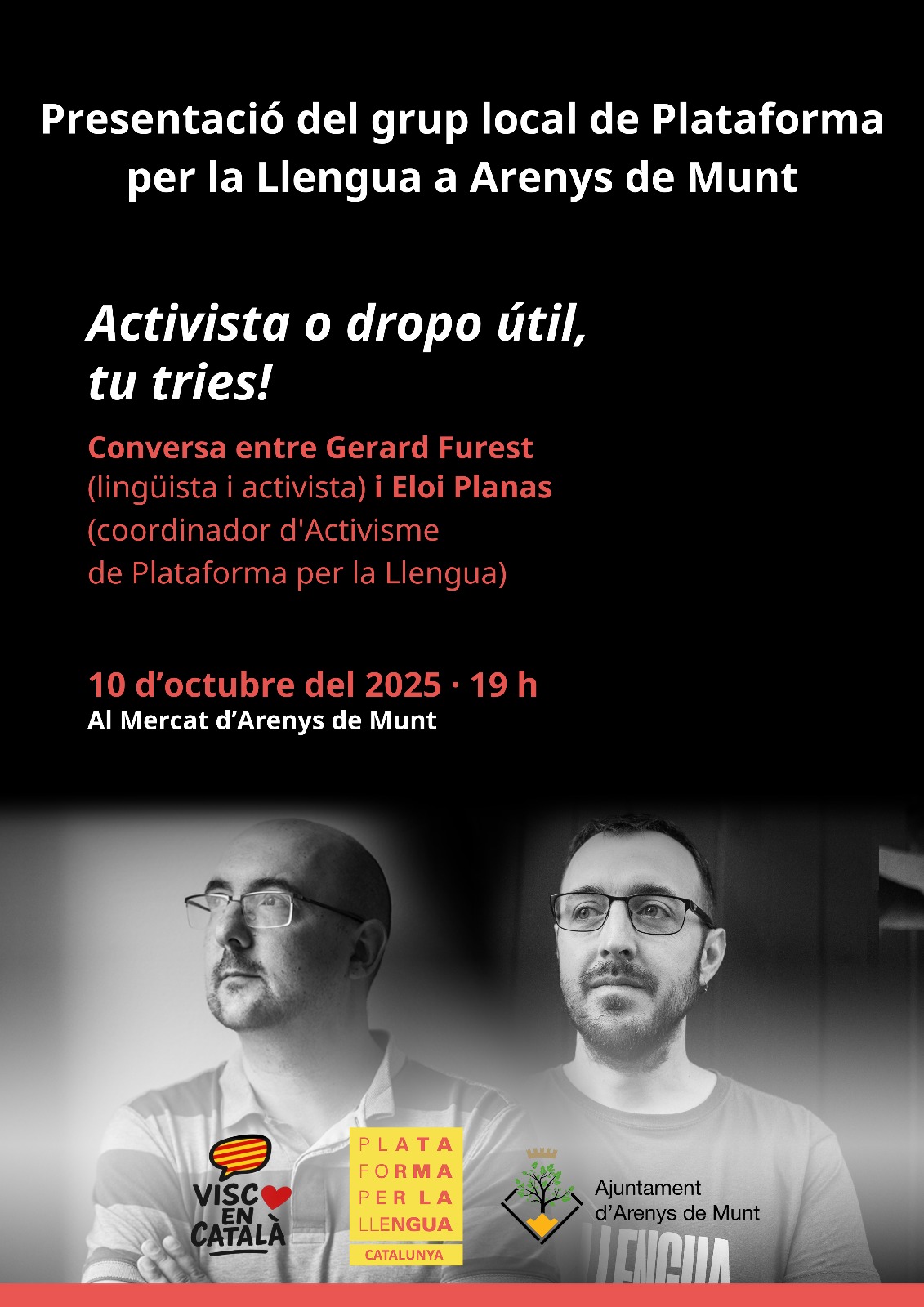 Presentació del grup local de plataforma per la Llengua a Arenys de Munt