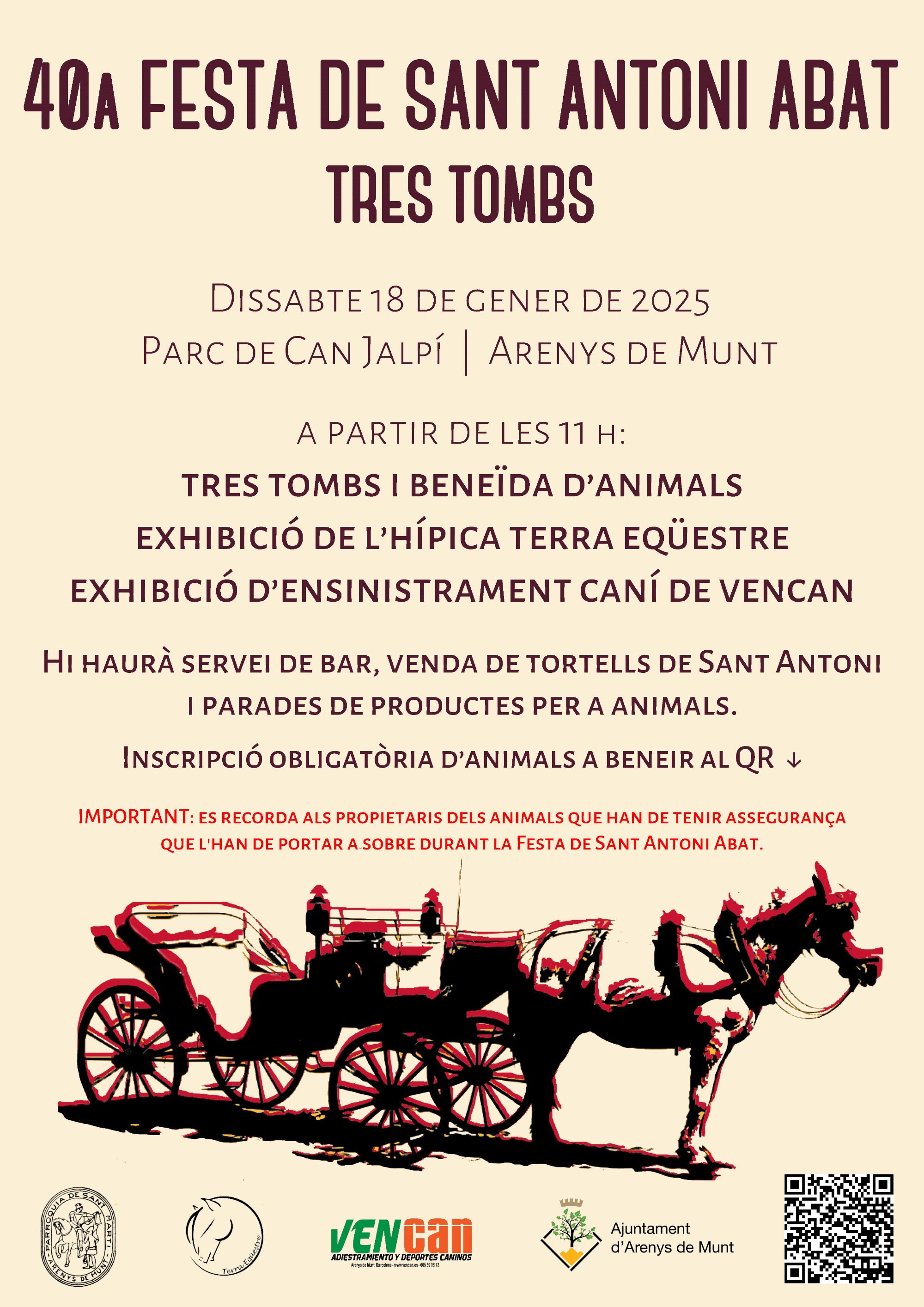 Cartell 40a Festa de Sant Antoni Abat 18-1-25