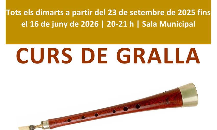 Obertes les inscripcions al curs de gralla