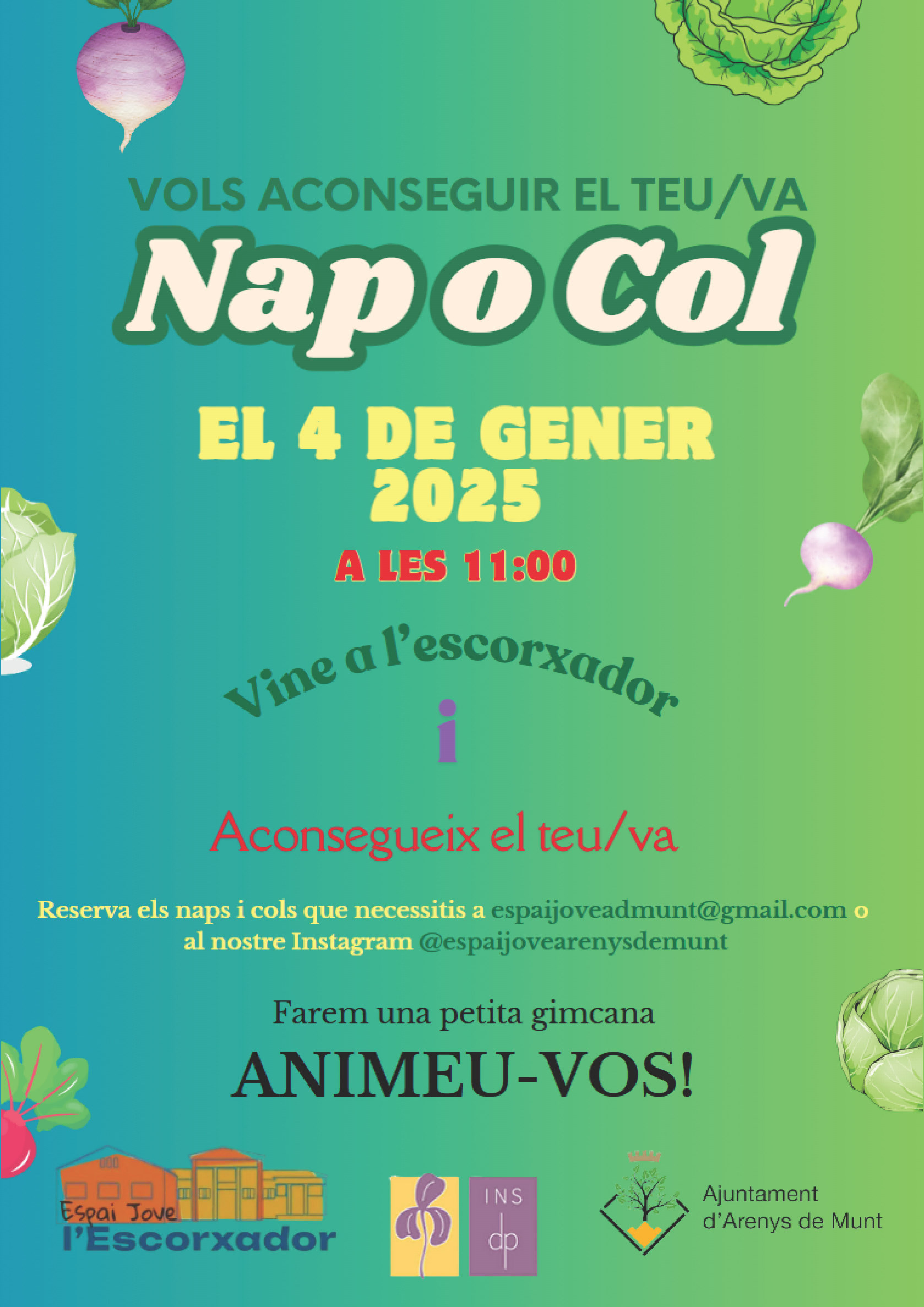 Entrega de naps i cols