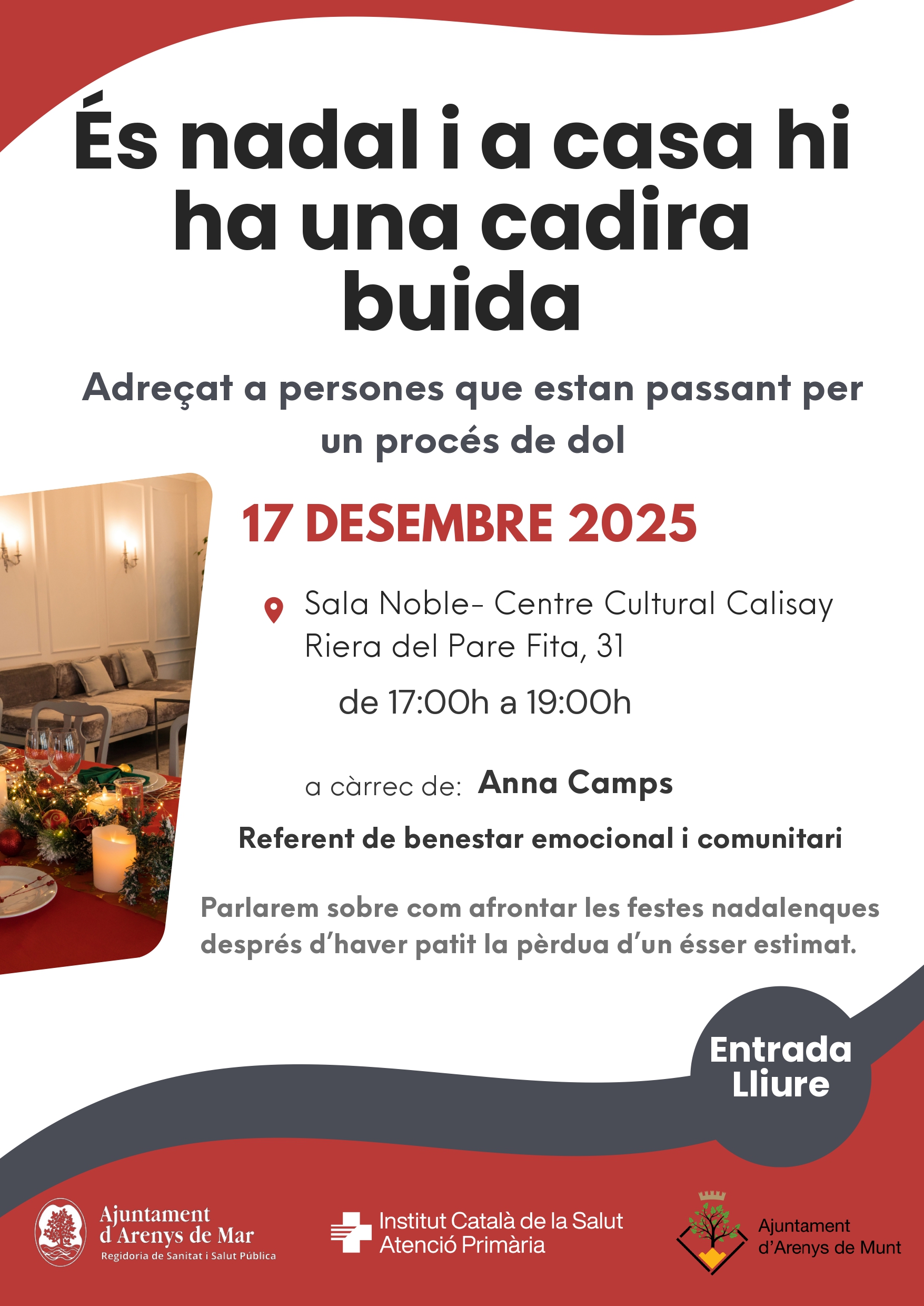 ÉS NADAL I A CASA HI HA UNA CADIRA BUIDA