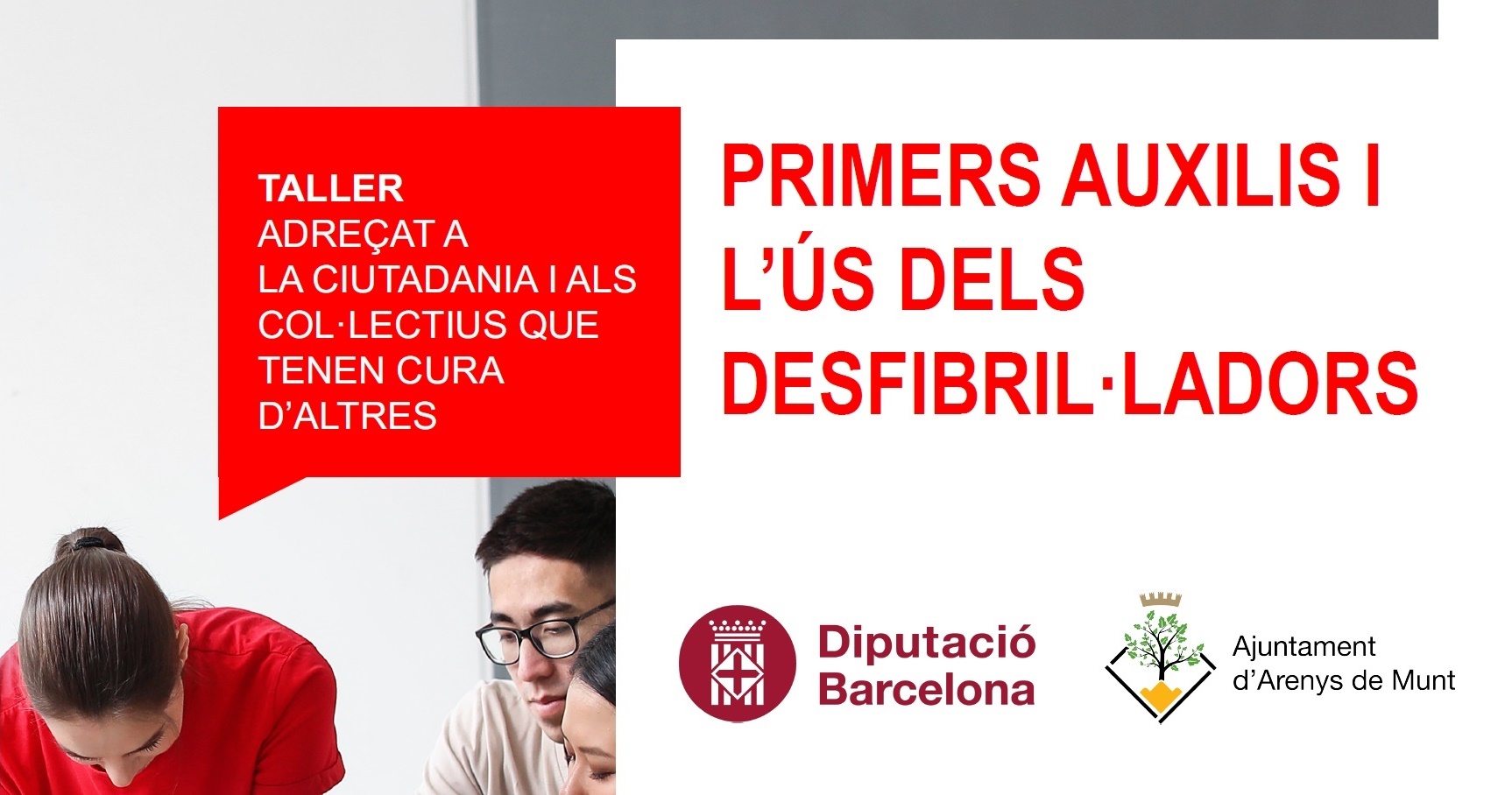 Inscripcions al curs de primers auxilis i ús de desfibril·ladors 2025