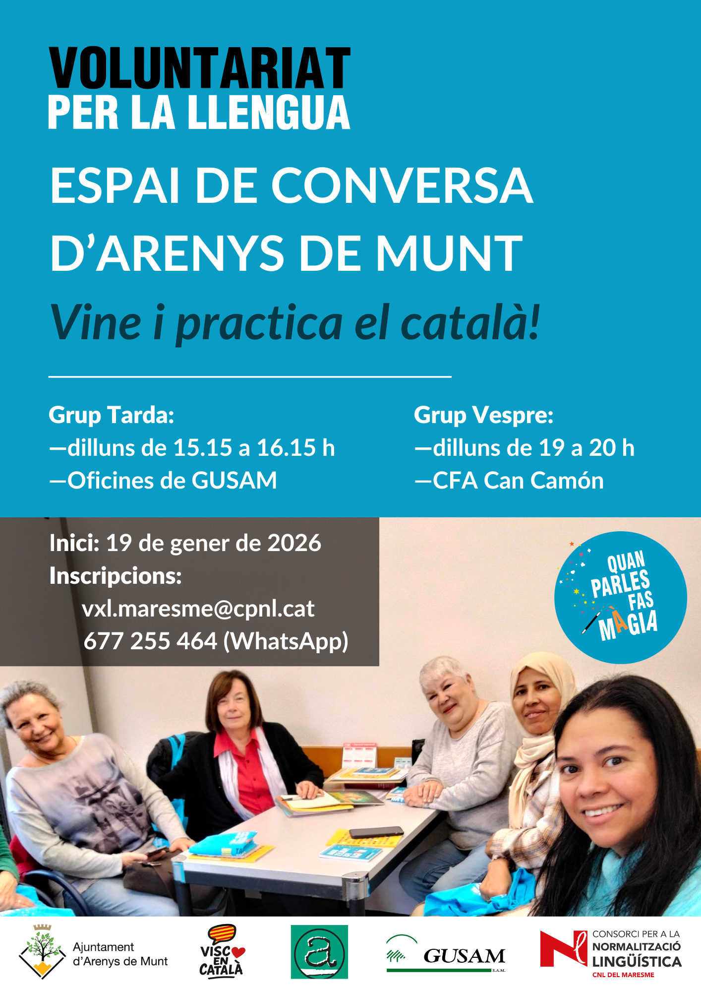 Espai de conversa d'Arenys de Munt - voluntariat per la llengua