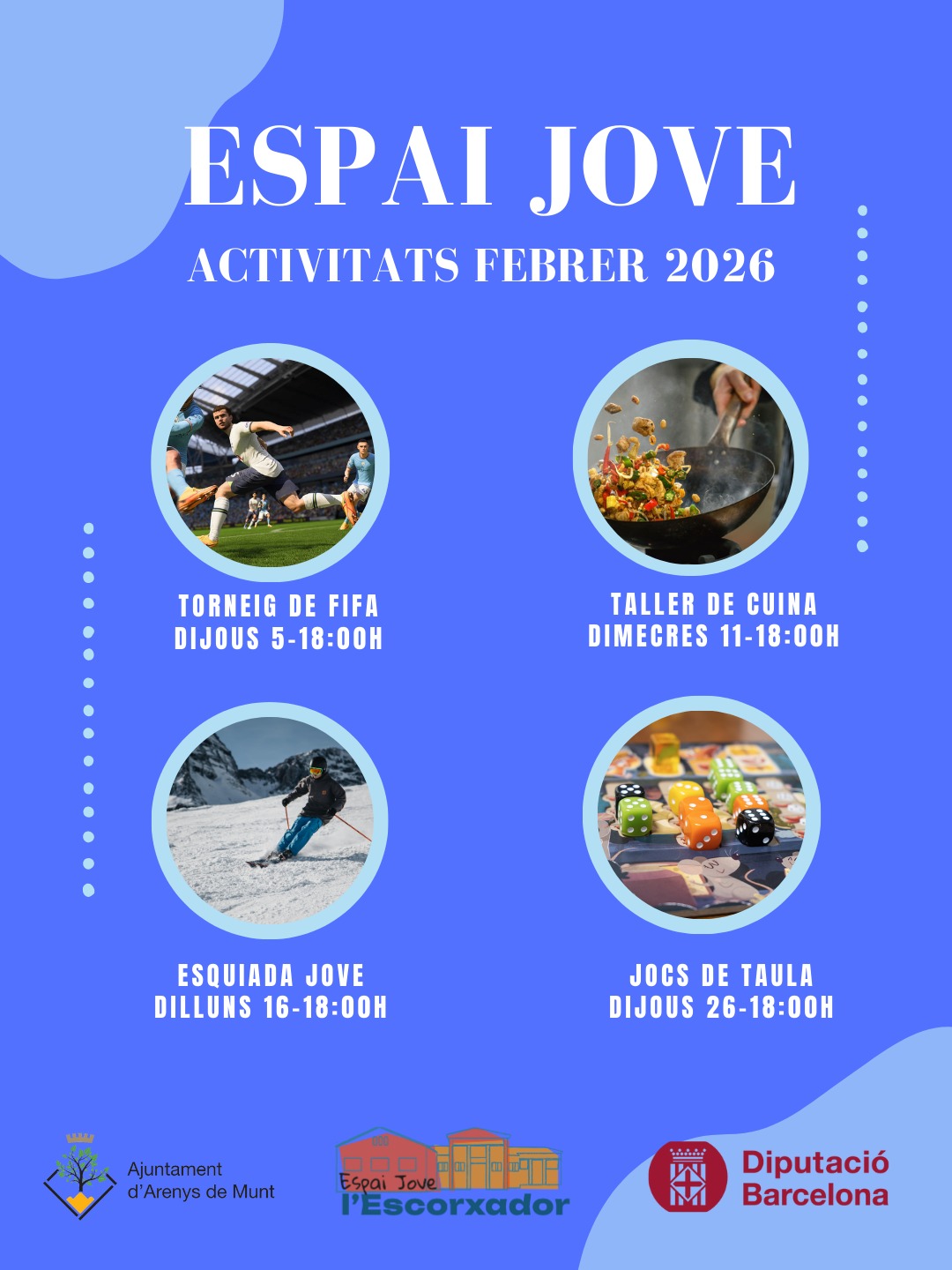 Agenda febrer 2026 Espai Jove