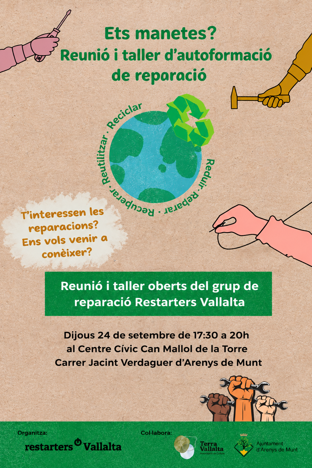 Reuni&oacute; i taller d'autoformaci&oacute; de reparaci&oacute;