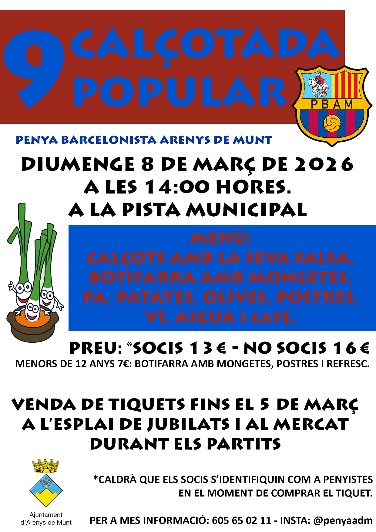 9 Cal&ccedil;otada popular Penya Barcelonista Arenys de Munt
