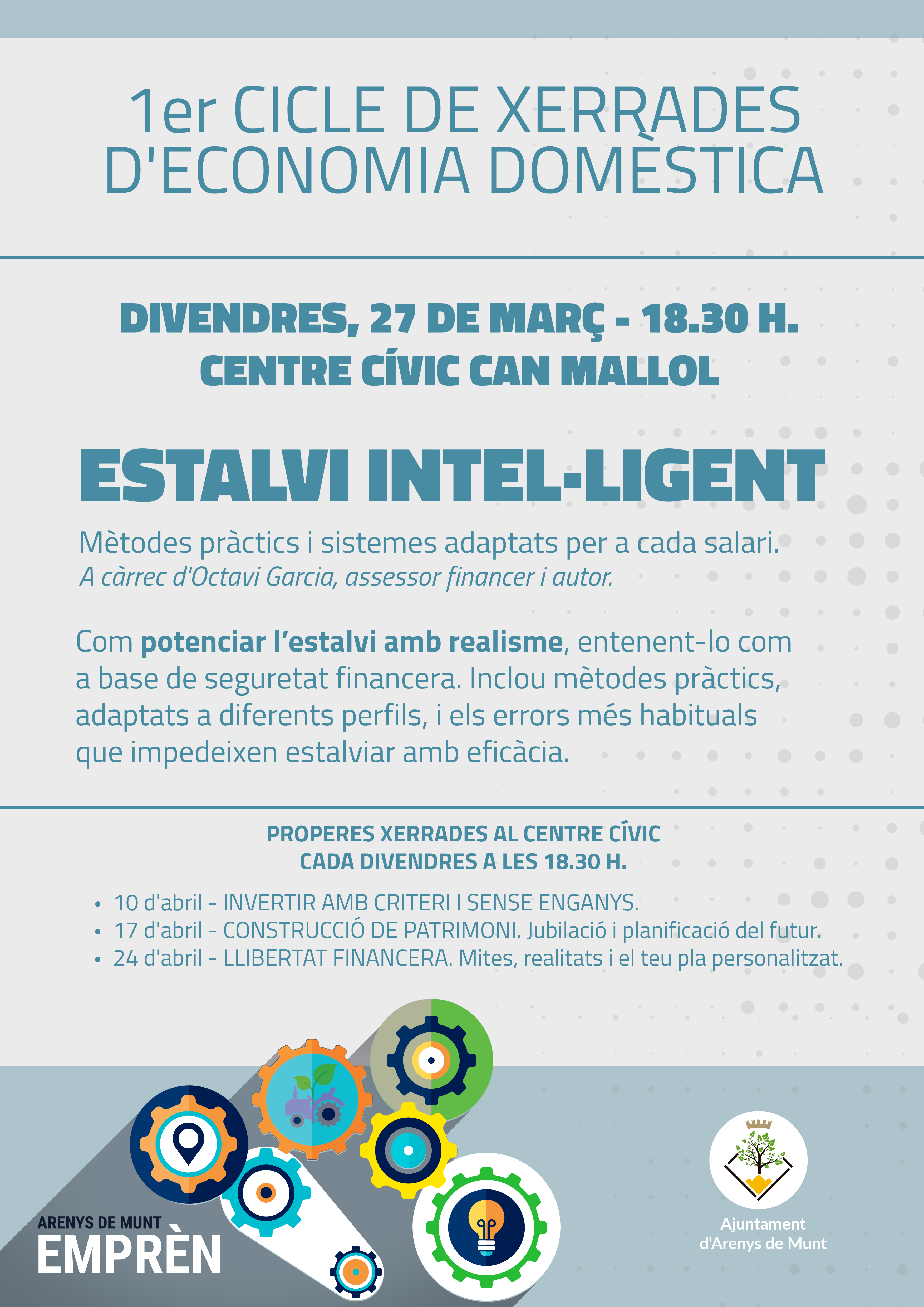 Estalvi intel&middot;ligent, cicle de xerrades d'economia dom&egrave;stica