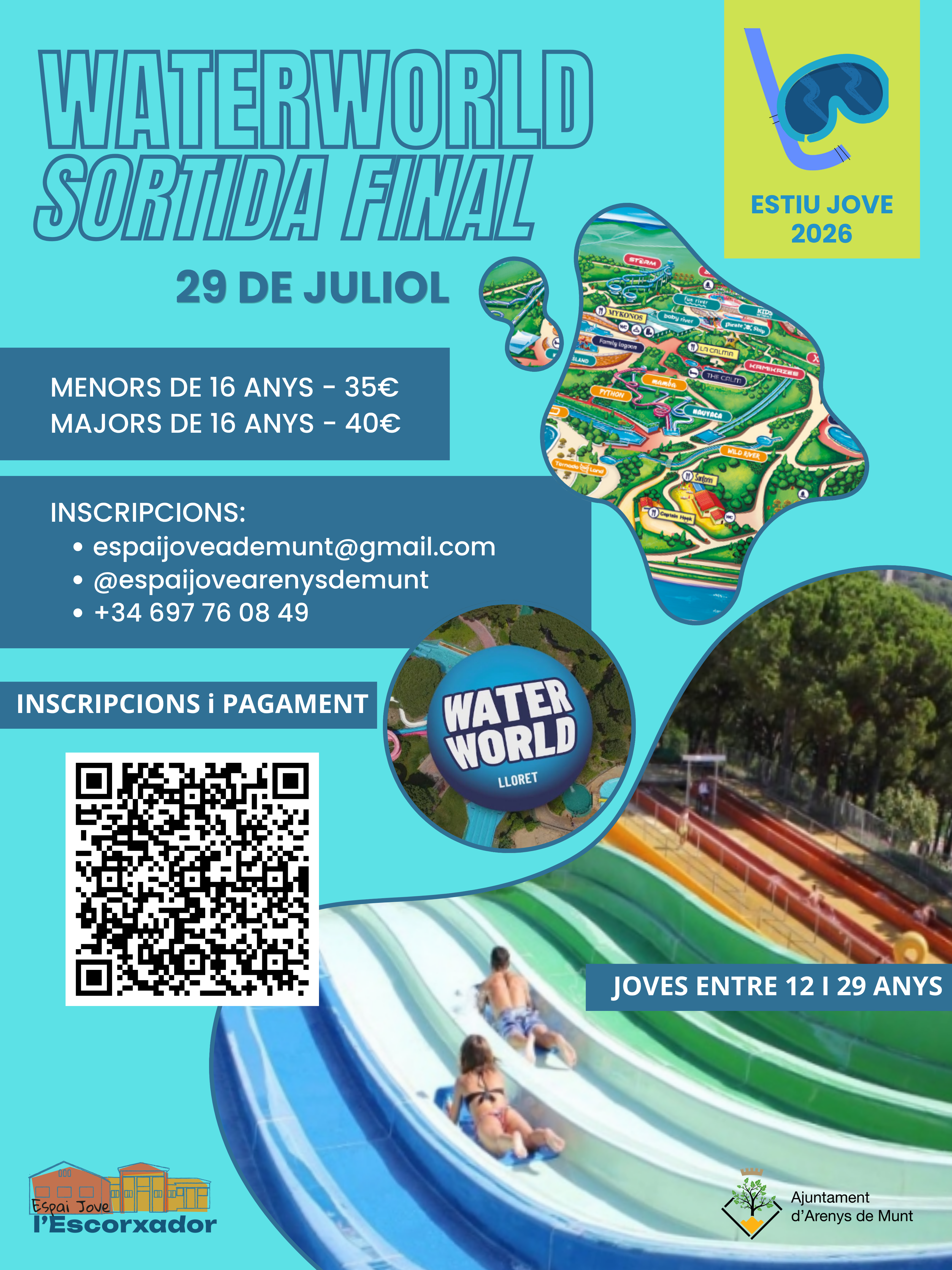 Sortida a WaterWorld - Estiu Jove 2026