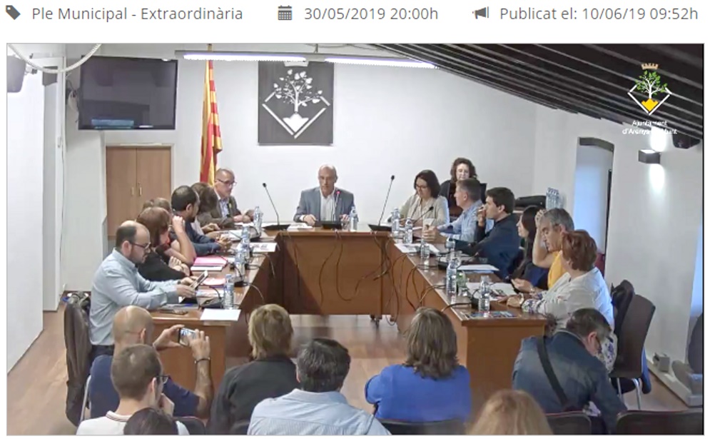 Ple d'investidura de l'alcalde d'Arenys de Munt, dissabte a les 12 h