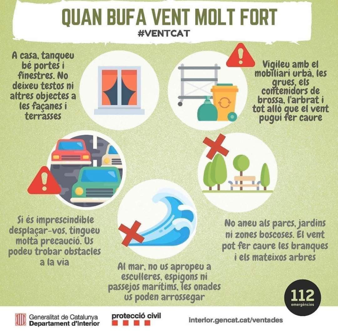 Es manté l'alerta per forts vents